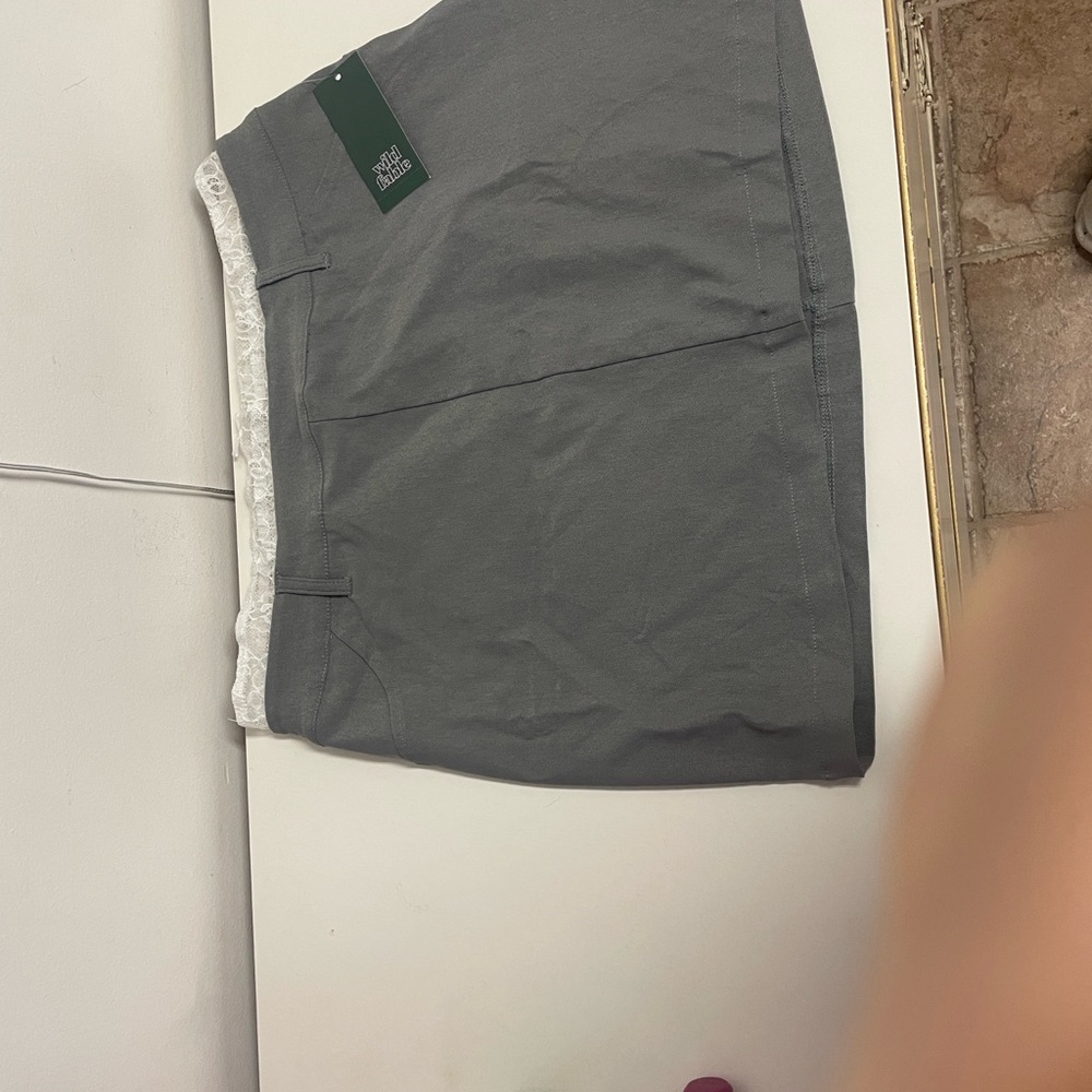 Wild Fable Lace-Trimmed Gray Skirt - Picture 5 of 5